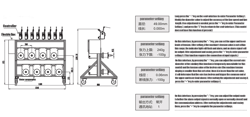 Structural diagram of the line laying device